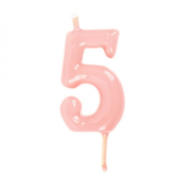 Vela nº 5 Rosa Claro
