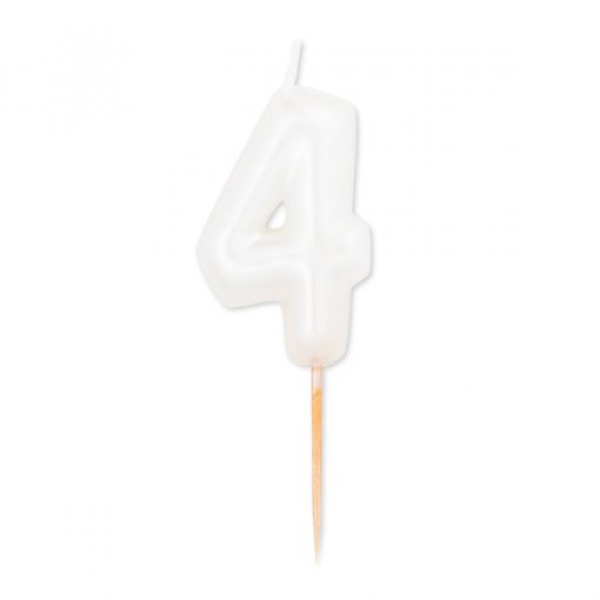 Vela nº4 Branco Perlado
