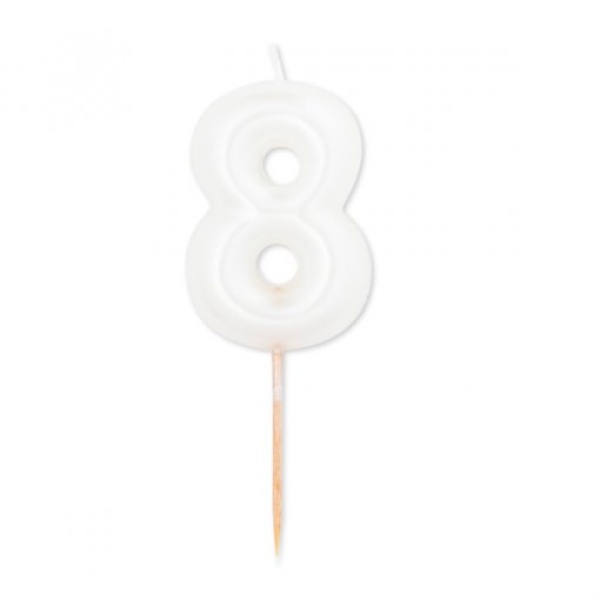 Vela nº8 Branco Perlado