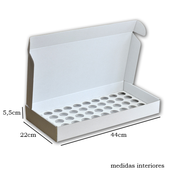 Caixa para 50 Brigadeiros Branca c/ janela - 10und