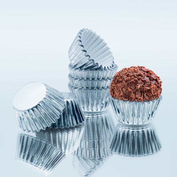 Forma Brigadeiro Metalizada Prata