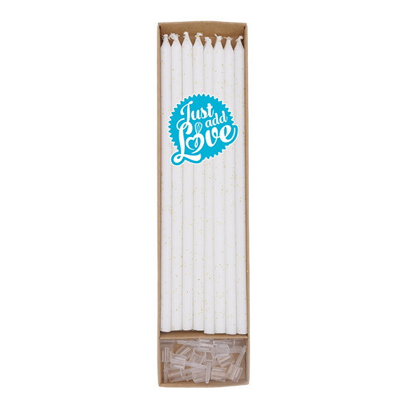 Vela Alta Branco c/ Detalhe Ouro un