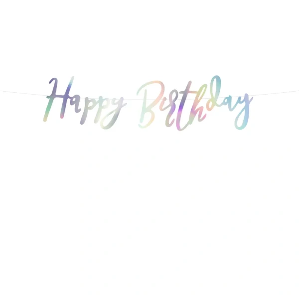 Banner Happy Birthday iridescent