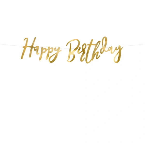 Banner Happy Birthday Ouro