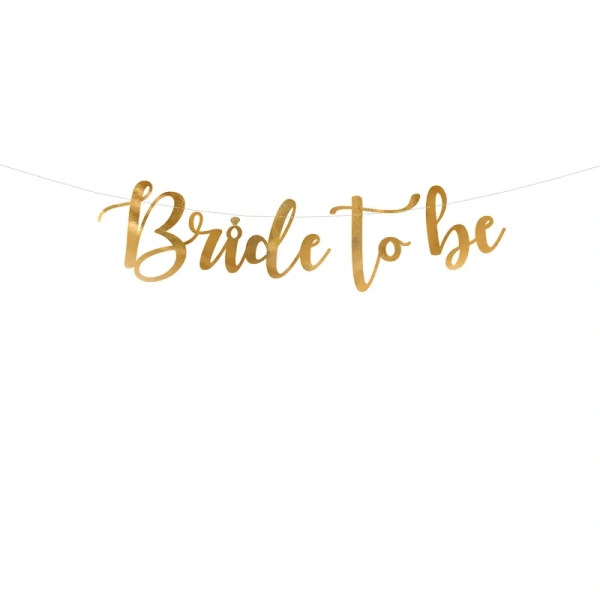 Banner Bride To Be Dourado