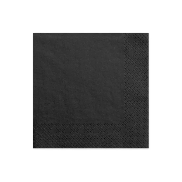 Guardanapos Preto 33x33cm 20 und